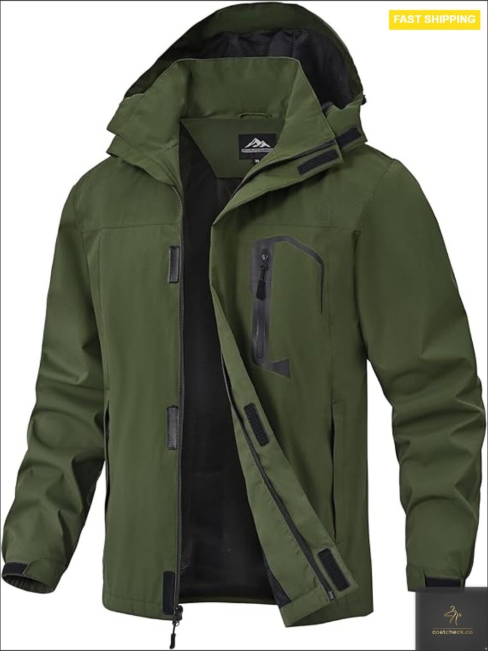 Waterproof Hiking Jacket with Hood Lightweight Windbreaker for Outdoor Travel